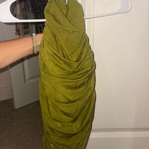 Zara Strapless Olive Dress